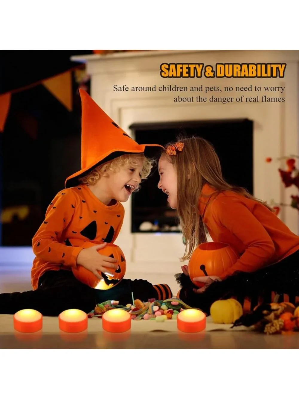 12-Piece Remote-Controlled Pumpkin Lights with Timer - Perfect for Fall Decor